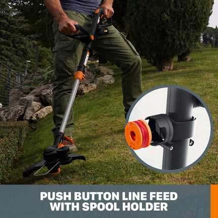 WORX WG930.3 20V PowerShare 10" Cordless String Trimmer & Turbine Blower Combo Kit, (2) 4.0Ah Batteries and Dual Charger