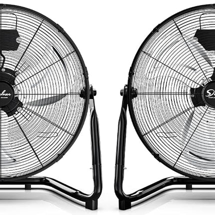 Simple Deluxe Ventilateurs Industriels de Plancher en Métal à Haute Vitesse, 3 Vitesses, 45 cm, Noir