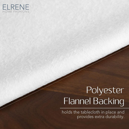 Elrene Home Fashions Callisto Tropical Floral Water and Stain Resistant Vinyl Indoor/Outdoor Tablecloth with Flannel Backing, 60"x102" Rectangle