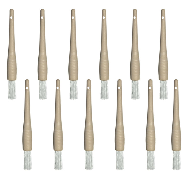 Carlisle FoodService Products Plastic Round Brush, High Heat Brush, Tan, (Pack of 12)