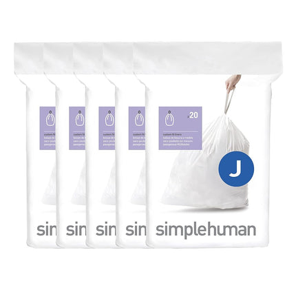 Simplehuman Code J Custom Fit Rubbish Bin Liners, 