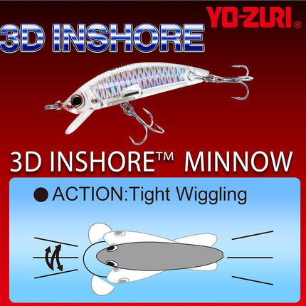 Yo-Zuri 3D Inshore Minnow (F) 110mm 4-3/8" Red Head Floating Lure