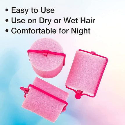 Conair 70428C Big Curl Foam Rollers, 9 Count