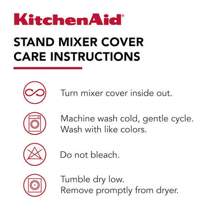 KITCHENAID Fitted Tilt-Head Stand Mixer Cover with Storage Pocket, Quilted 100% Cotton,14.4"x18"x10", Butter Yellow