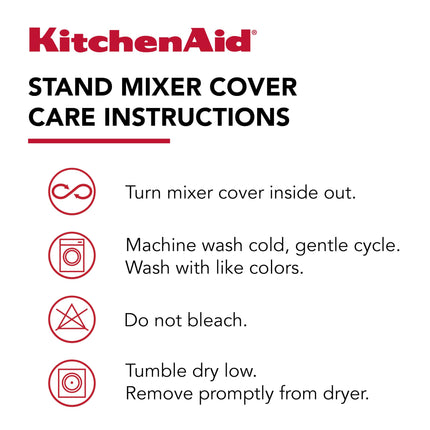 KITCHENAID Fitted Tilt-Head Stand Mixer Cover with Storage Pocket, Quilted 100% Cotton,14.4"x18"x10", Butter Yellow