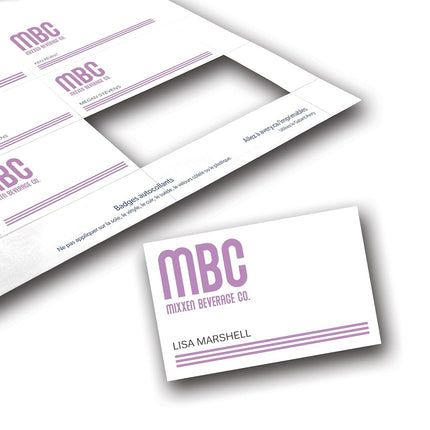 Avery Customizable Name Badge Inserts, 2.25” x 3.5”, White, 400 Printable Name Tag Inserts (5390) (Pack of 5)