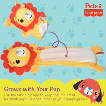 Fisher-Price Calentador de peluche para cachorros - Juguete suave y relajante, apto para microondas y reutilizable - Juguete multifuncional para perros