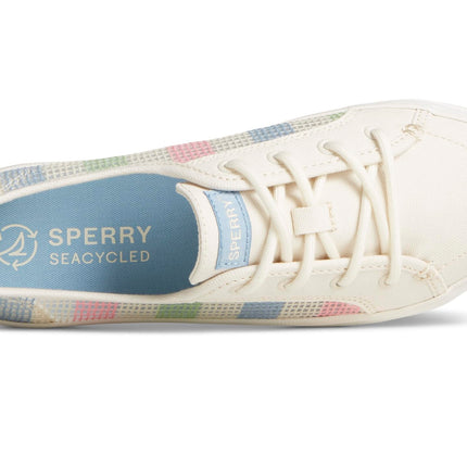 Sperry Women's Crest Vibe Platform Sneaker, White Mesh, 4.5 UK