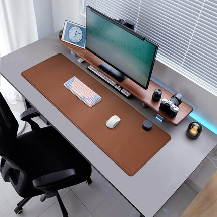 MAIDERN 120 x 40cm Cork & Leather Desk Pad, Large XXL Desk Mat, Full Desk Mouse Pad, Dual Sided Desk Pad, Desk Pad Protector for Gaming Home Office (Brown)