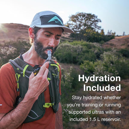 Chaleco de hidratación para correr Osprey Duro 6L para hombre con depósito Hydraulics, Seaweed Green/Limon, Small