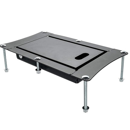 Camco Recessed Motorcycle Wheel Chock - Accommodates Most tire Sizes - Constructed of Powder-Coated Steel (66101)