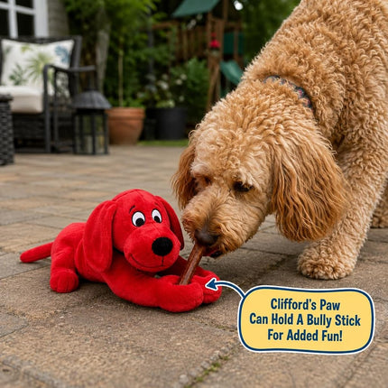 Clifford Snuggle Buddy Plush Dog Toy, 14", Squeaker & Crinkle