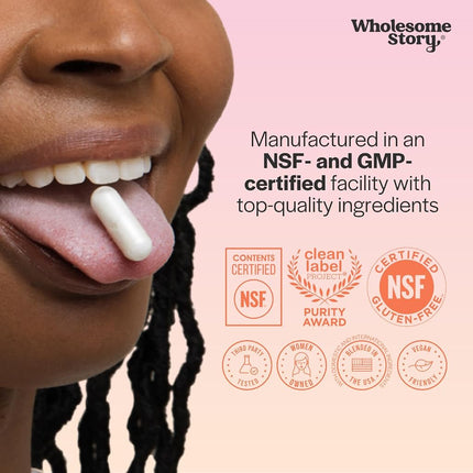 Wholesome Story Myo & D-Chiro Inositol with MTHF Folate + Vitamin D3, 120 Vegetarian Capsules