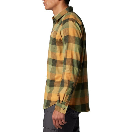 Columbia Men's Cornell Woods Flannel Long Sleeve Shirt, Greenscape Ombre Buffalo, Small