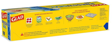 Glad Press'n Seal Plastic Food Wrap - 100 Square Foot Roll - 3 Pack