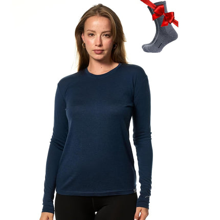 Merino.tech 100% Merino Wool Base Layer Women Shir