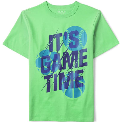 The Children's Place Boys' Game Day Graphic Short Sleeve Tee, Game Time, XX-Large