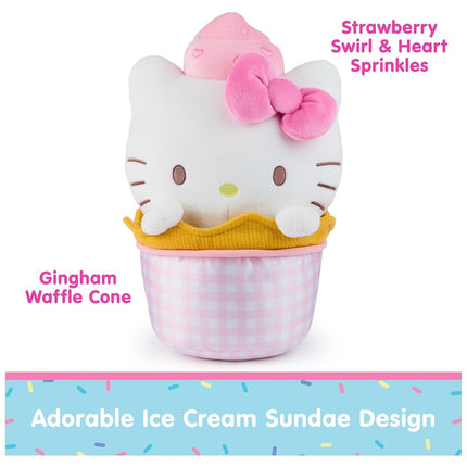 GUND Sanrio Hello Kitty Ice Cream Plush 10in