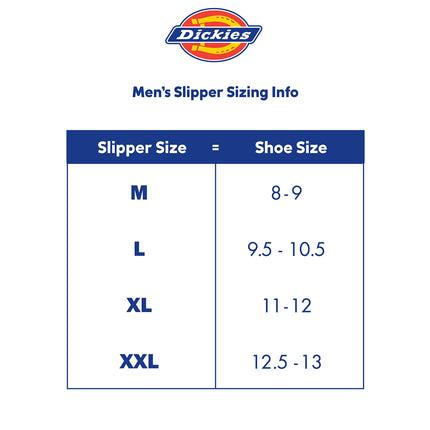 Dickies Men's Open Back Slide-On Plaid Fold-Over Scuff Slippers with Embroidered Logo Slippers, black, XX-Large