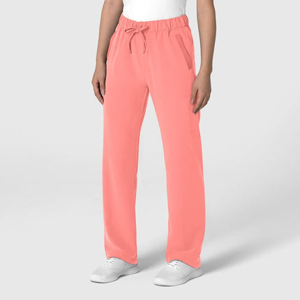 WonderWink Women's Stovepipe High-Low Hem Scrub Pant, Paradise Pink, 2X
