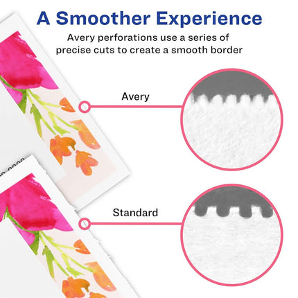 Avery Printable Business Cards with Sure Feed Technology, 2" x 3.5", White, 250 per Pack, 5 Packs, Total of 1,250 Blank Cards for Laser Printers (5371)