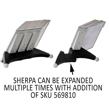 DURABLE Sherpa 10-Panel Desktop Reference System, Gray Borders (554210)