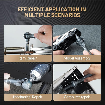 ATuMan 40 in 1 Ratchet Screwdriver Set with Detachable Handle, 180° Ratchet Head, 45-Tooth Mechanism, Magnetic Tool Kit with Case for Computer, Electronics Repair, Ideal for Home, DIY, and Maintenance