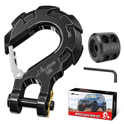 Nilight Forged Steel Winch Hook 3/8" Grade 70 Safe