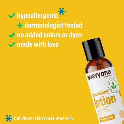 Everyone Nourishing Lotion Travel Size: Coconut and Lemon 50g (Pack of 12)