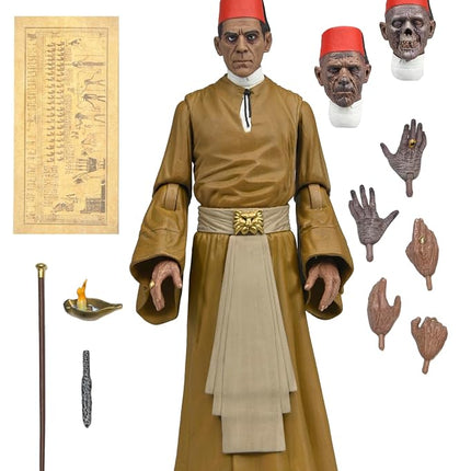 NECA Universal Monsters La Momie Figurine, Karloff l'Étrange, avec Accessoires