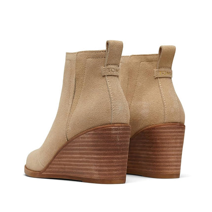 TOMS Clare de mujer, gamuza color avena, 8.5