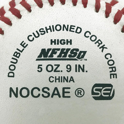 Juego de béisbol de cuero Champion Sports: Docena de pelotas de béisbol de cuero genuino oficiales para interiores/exteriores para entrenamiento o partido real - OLBPRO Paquete de 12