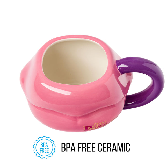 Silver Buffalo Bratz Lips Ceramic 3D Sculpted Mug, 20 Ounces