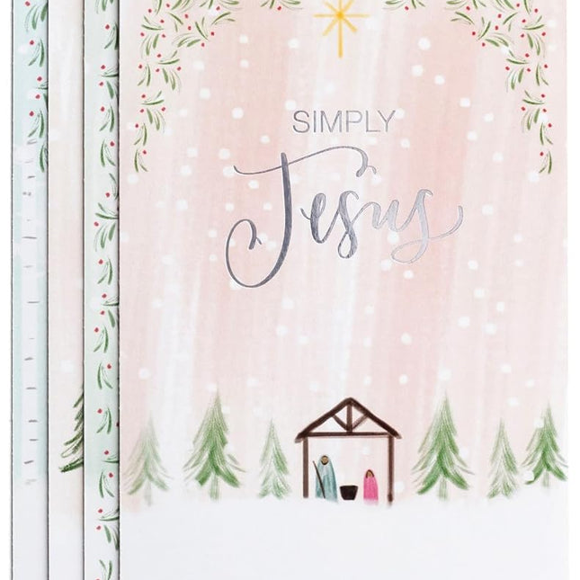 DaySpring - Simply Jesus - 60 Bulk Christmas Boxed Cards (J4794), Multi