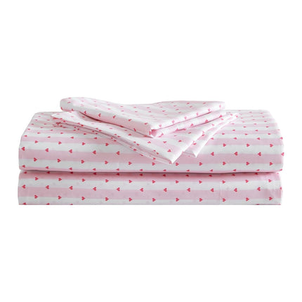 Betsey Johnson - Twin XL Sheets, Silky & Lightweight Bedding, Fade & Wrinkle Resistant (Wonderland Stripe Pink, Twin XL)