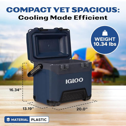 IGLOO BMX 52 Cool Box 49L – ultra‑durable outdoor cooler with reinforced insulation, ideal for camping, fishing, work, festivals and outdoor use – keeps drinks and food cold for hours
