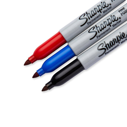 Sharpie SAN30173PP - Marqueur permanent, pointe fine, paquet de 3, assorti