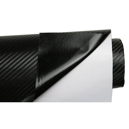LZLRUN 3D Black Carbon Fiber Car Vinyl Wrap Self-Adhesive Film 2ft x 5ft