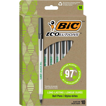 BIC� Revolution Round Stic Pens, Medium Point, 1.0