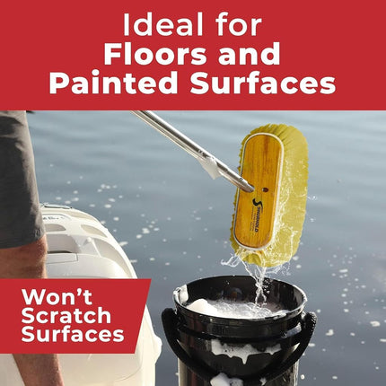 Shurhold 980 10" Deck Brush with Soft Yellow Polystyrene Bristles