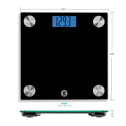 Weight Watchers Scales by Conair Scale for Body Weight, Digital Bathroom Scale in Black