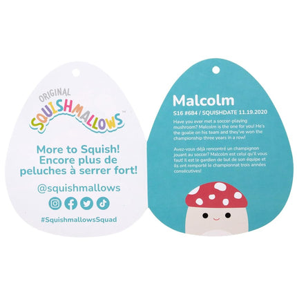 Squishmallows Original 16-Inch Malcolm Mushroom - Official Jazwares Large Plush