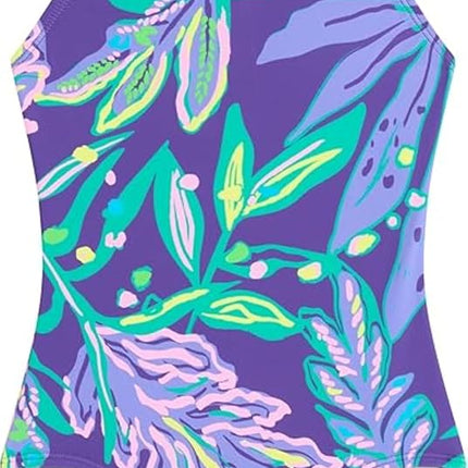 Kanu Surf Girls' Hurricane Beach Sport UPF 50 One Piece Swimsuit, Tammy Purple, 12
