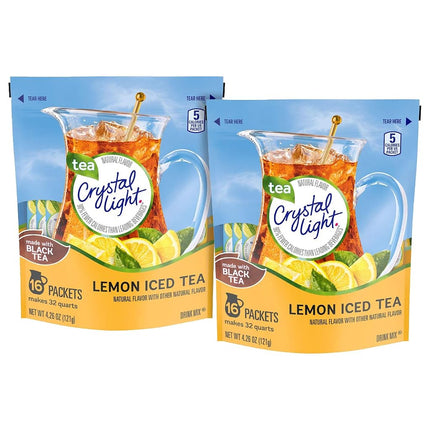 Crystal Light Ice Tea, Natural Lemon, 32 Count 2 P