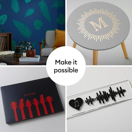 Cricut Value Removable Adhesive Vinyl, 30.5 cm x 3 m, Black, Ideal for Personalised Decals, Labels & DIY Crafts, Removes Without Residue for All Cricut Cutting Machines