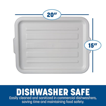 Carlisle FoodService Products 4401223 Comfort Curve Universal Bus/Utility Box Lid, 15" x 20", Gray (Pack of 12)