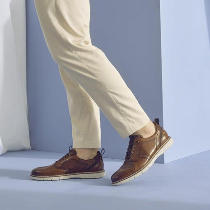 Stacy Adams Men's Sync Lace Up Oxford, Cognac, 15 Wide