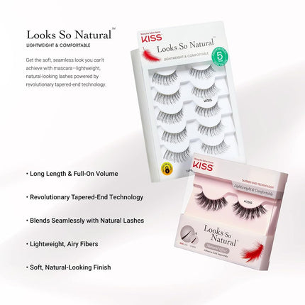 5 pair of Flirty Kiss Eyelashes #62643/KFLM04 with tapered ends