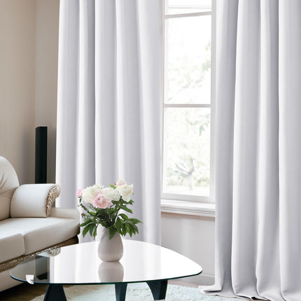 Deconovo Light Silver Grey Blackout Curtains for Bedroom - (42x63 Inch, 2 Panels), Solid Room Darkening Rod Pocket and Back Tab Curtains for Living Room