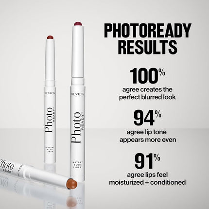 REVLON PhotoReady Blur Liner, Soft Matte Lip Makeup to Overline for Instant Natural, Fuller-Looking Lips, 008 Hazy, 0.05 oz